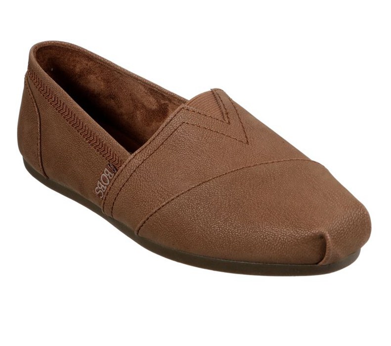 Skechers Bobs Plush - Beyond Dreams - Womens Flats Shoes Brown [AU-PR6437]